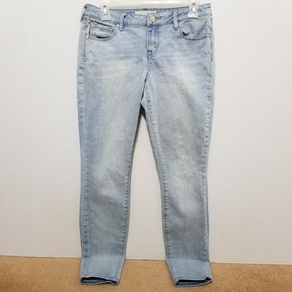 Bullhead jeans 28 Low Rise Skinniest distressed whiskered denim PacSun stretch - Picture 1 of 14